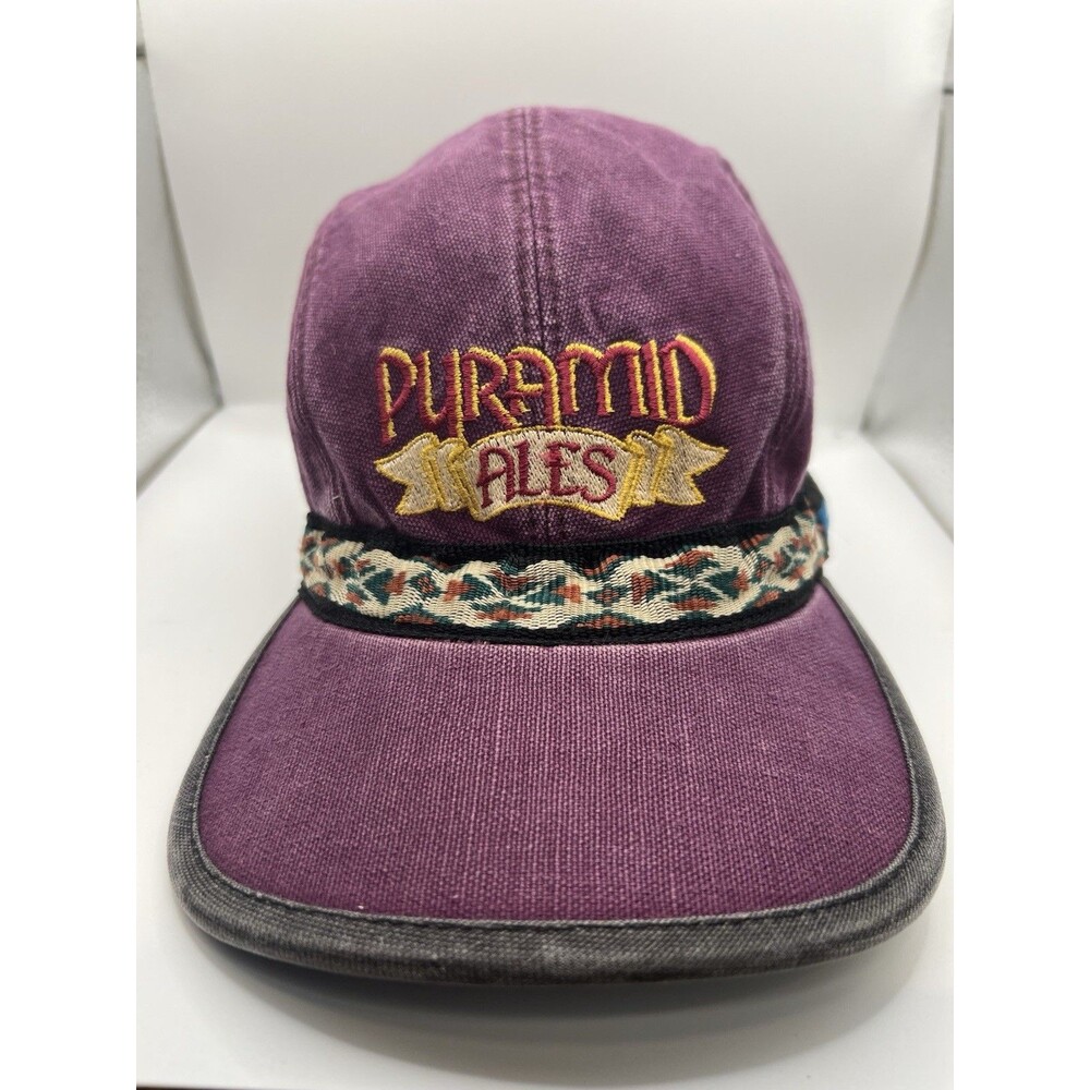 Vintage Kavu Nylon Maroon Buckle Strap Hat Cotton Size L made in Seattle, USA